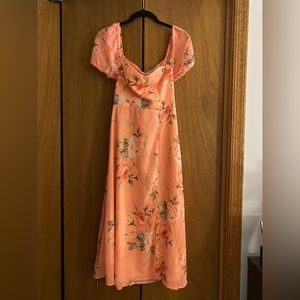 Xs Floral print midi dress nwt